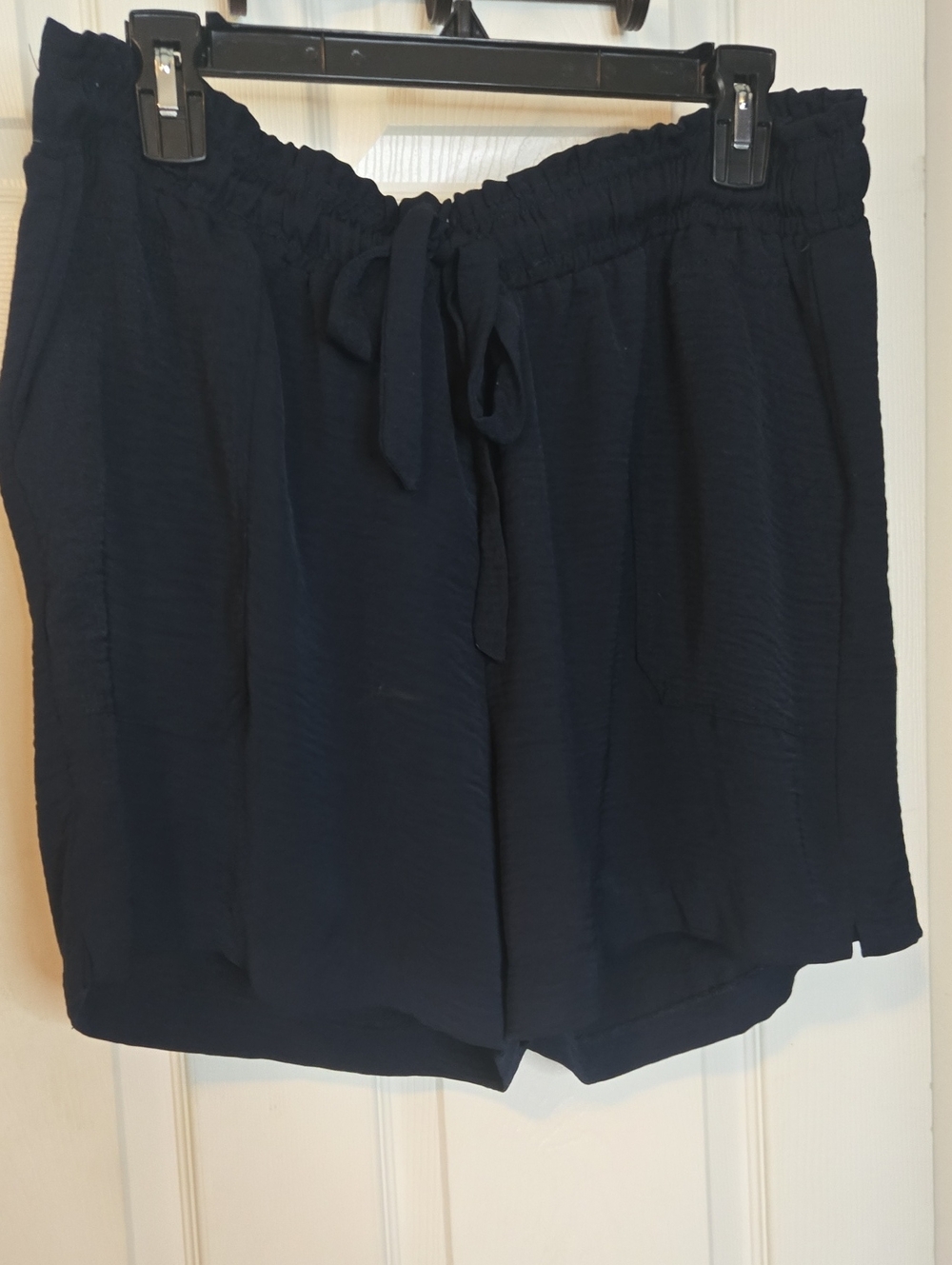 Soho Navy High-Waist Drawstring Shorts